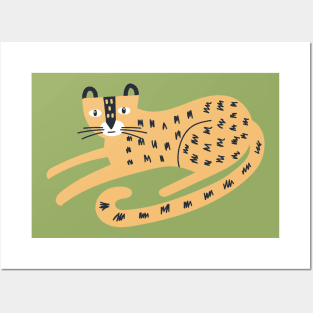 Leopard Illustration Posters and Art